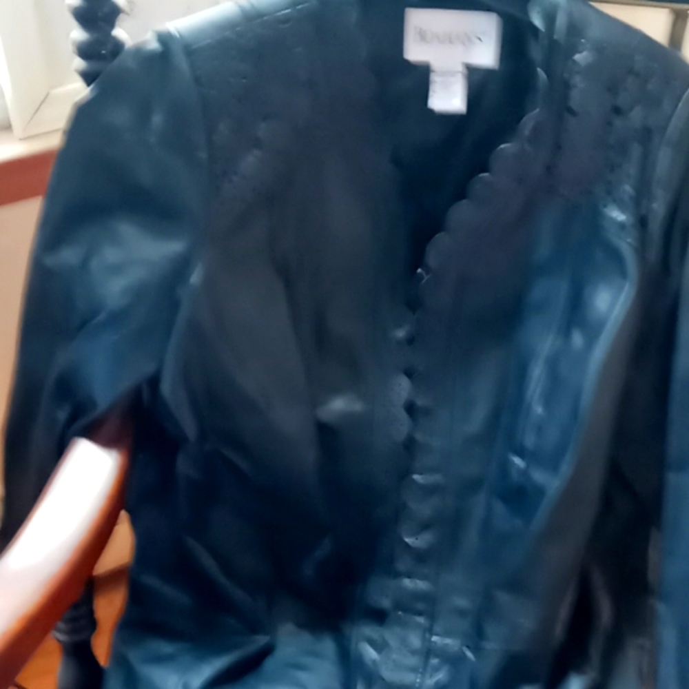 Black gorgeous leather car coat